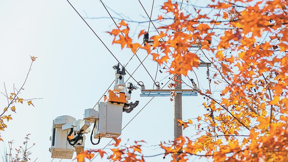 智能带电作业机器人正高效完成带电搭接导引线作业