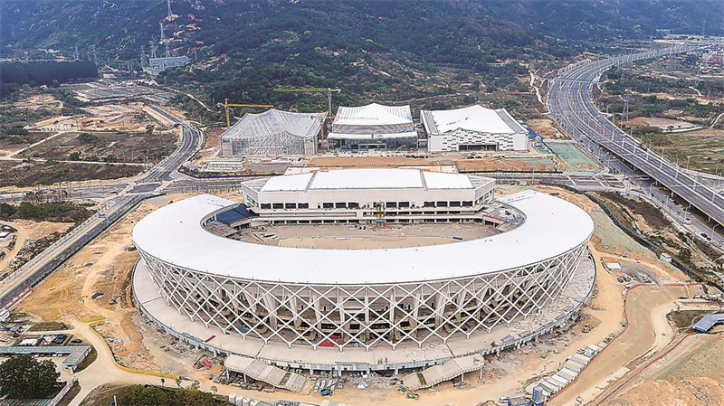 福清全民健身园项目实现全面封顶